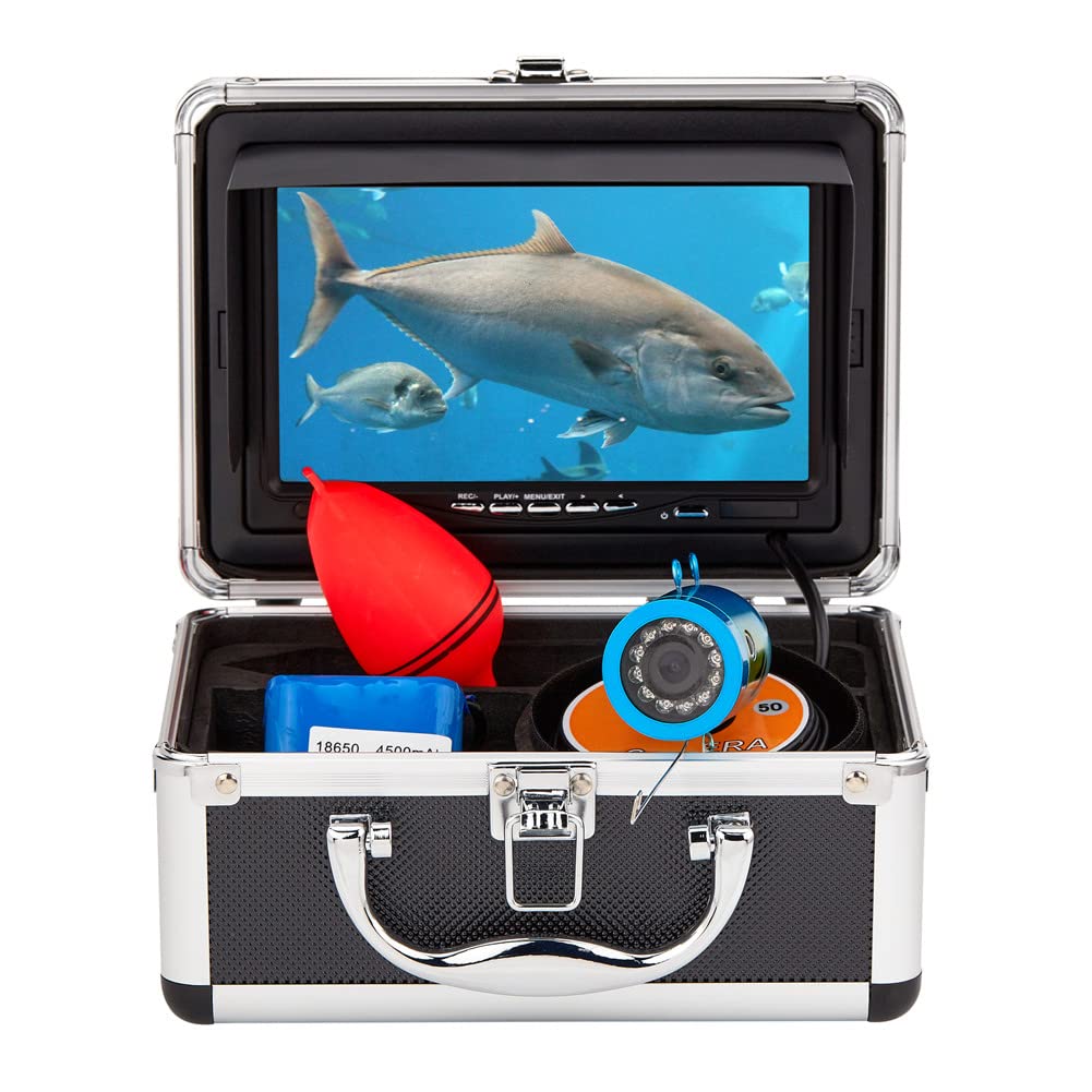 水中釣りカメラ、7インチLCDモニター1000TVL防水魚群探知機カメラ165° Eyoyo 50M 1000TVL HD 水中 カメラ ナイトビジョン 魚群探知機